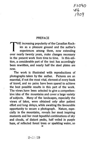 The Rockies of Canada: A Rev. and Enl. Ed. of "Camping in the Canadian Rockies"
