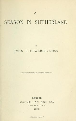 A season in Sutherland