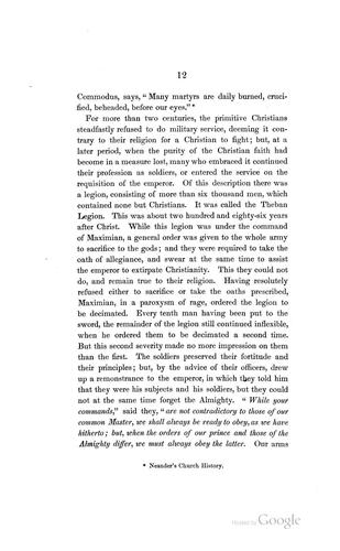 The Christian Martyrs: Or, The Conditions of Obedience to the Civil Government