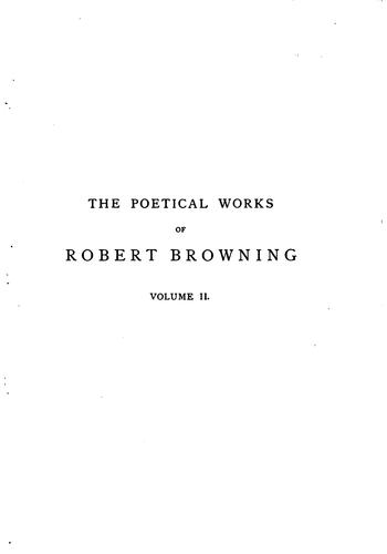 The Poetical Works of Robert Browning: With Portraits