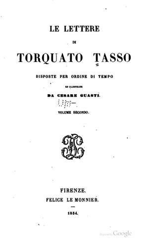 Le lettere di Torquato Tasso