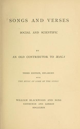 Songs and verses social and scientific