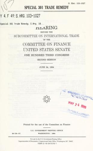 Special 301 trade remedy