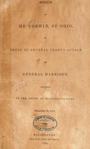 Speech of Mr. Corwin, of Ohio
