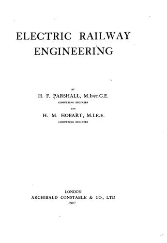 Electric Railway Engineering