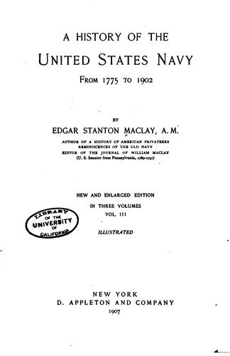 A History of the United States Navy from 1775 to 1902