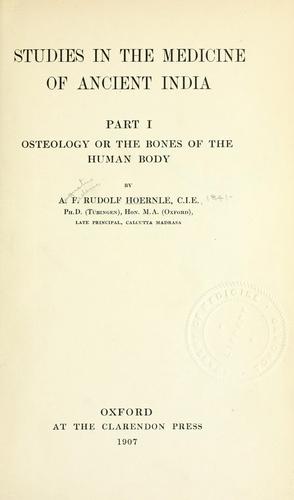 Studies in the medicine of ancient India