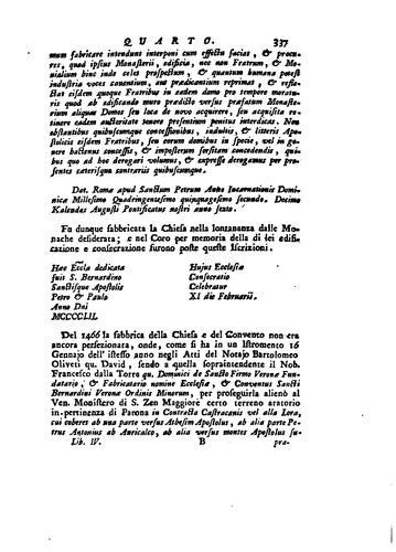 Notizie storiche delle chiese di Verona