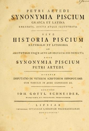 Synonymia piscium ..