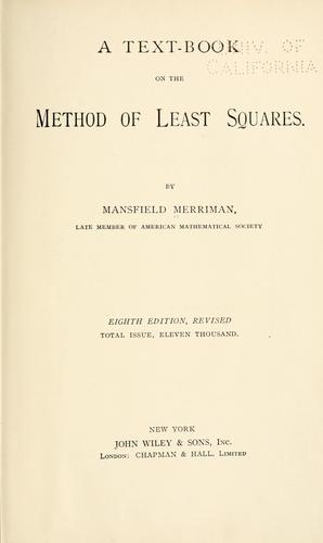 A text book on the method of least squares