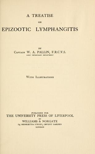 A treatise on epizootic lymphangitis