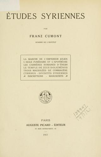 Études Syriennes