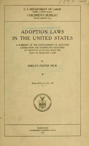Adoption laws in the United States
