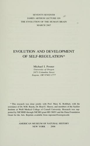 Evolution and development of self-regulation