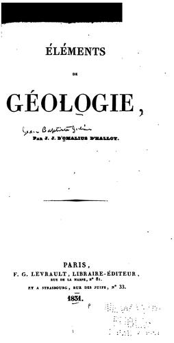 Eléments de géologie