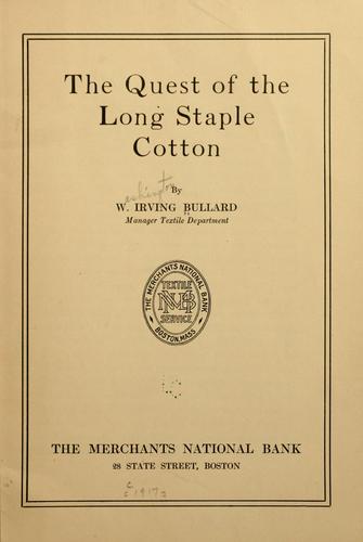 The quest of the long staple cotton