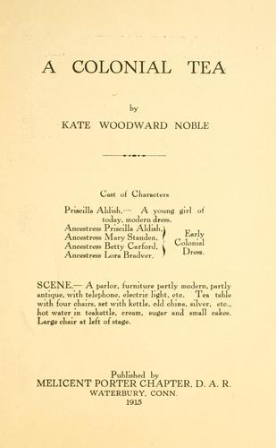 A colonial tea