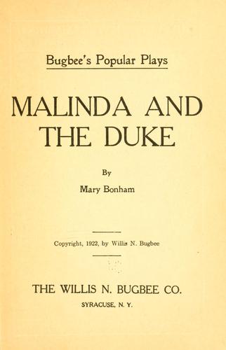 Malinda and the duke ..