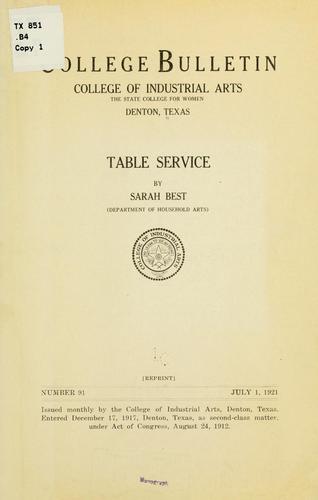 Table service