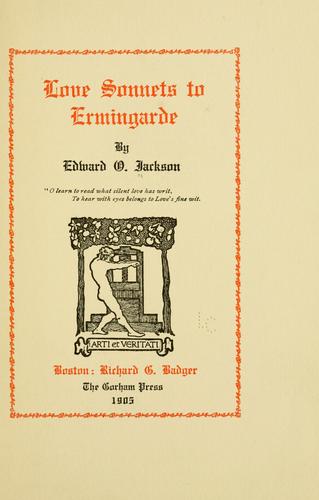 Love sonnets to Ermingarde