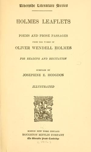 Holmes leaflets