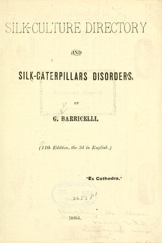 Silk-culture directory and silk-caterpillars disorders