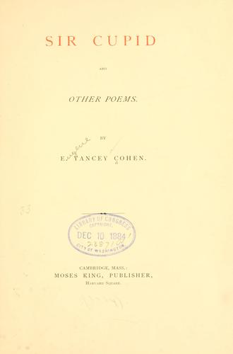 Sir cupid, and other poems