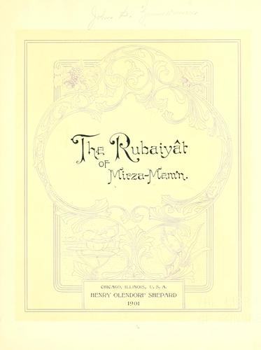The Rubaiyât of Mirza-Memn [pseud.]