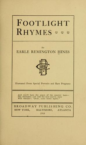 Footlight rhymes