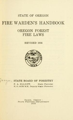 Fire warden's handbook