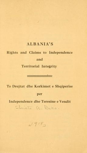 Albania's rights and claims to independance and territorial integrity