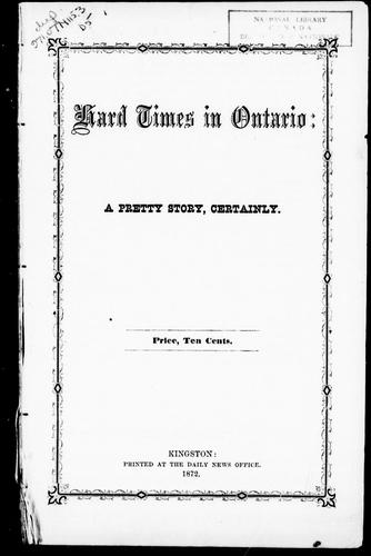 Hard times in Ontario