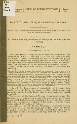 War with the imperial German government ..
