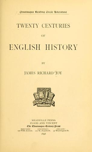 Twenty centuries of English history