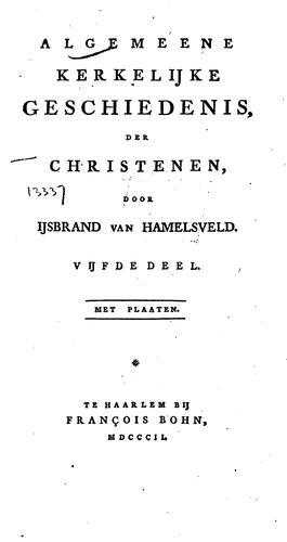 Algemeene kerkelijke geschiedenis der christen