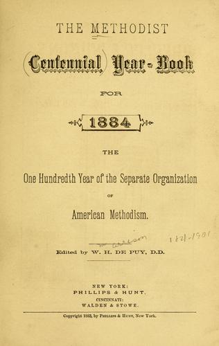 The Methodist centennial year-book for 1884