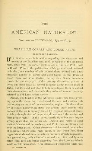 Brazilian corals and coral reefs