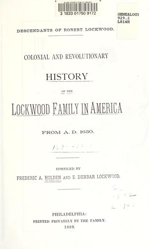 Descendants of Robert Lockwood