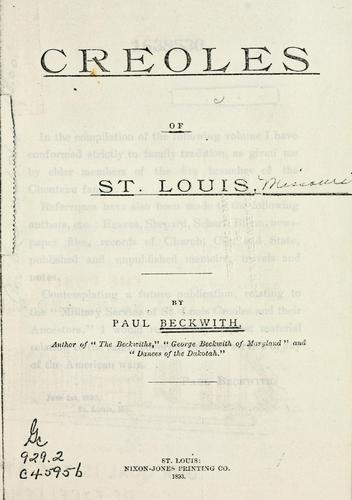 Creoles of St. Louis