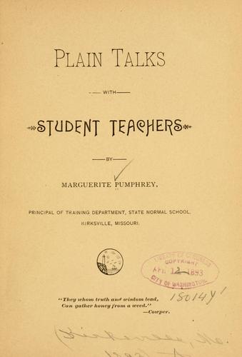 Plain talks with student teachers
