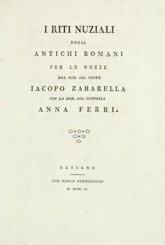 I riti nuziali degli antichi Romani
