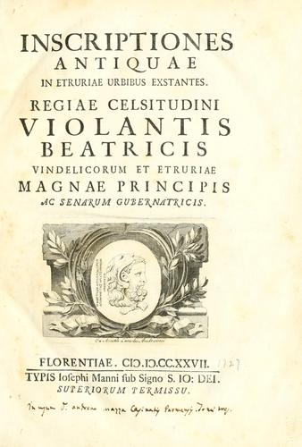 Inscriptiones antiqvae in Etrvriae vrbibvs exstantes