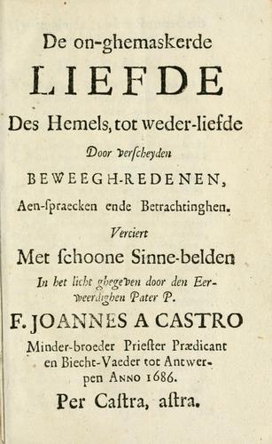 De on-ghemaskerde liefde des Hemels