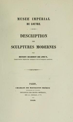 Description des sculptures modernes