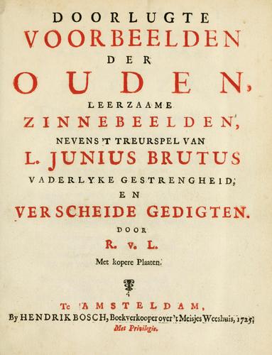 Doorlugte voorbeelden der ouden