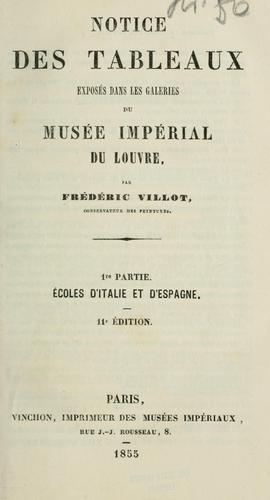 Notice des tableaux exposés dans les galeries du Musée national du Louvre