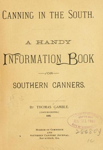 Canning in the South