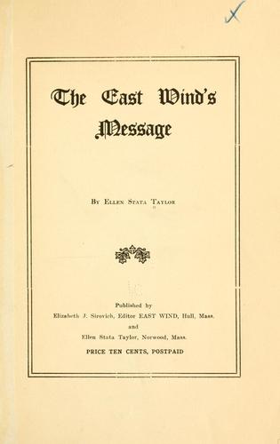 The East Wind's message ..
