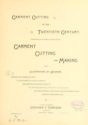 Garment cutting in the twentieth century