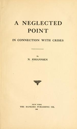 A neglected point in connection with crises
